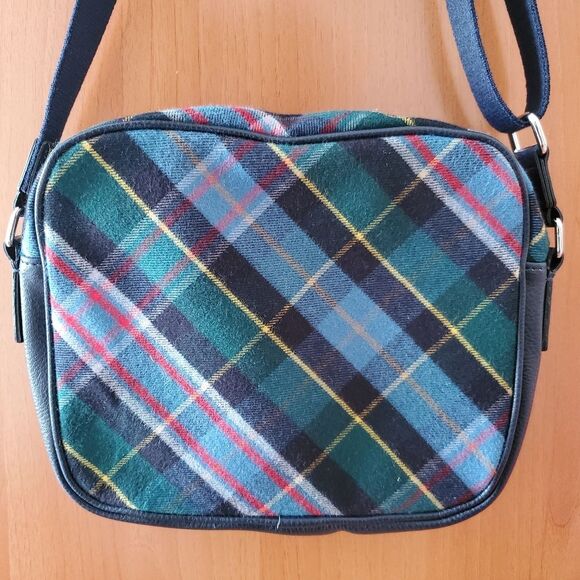 Lands End Navy Textured Crossbody Bag - Picture 2 of 5